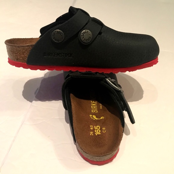 Birkenstock Other - Birkenstock Black Leather Clogs Size 26